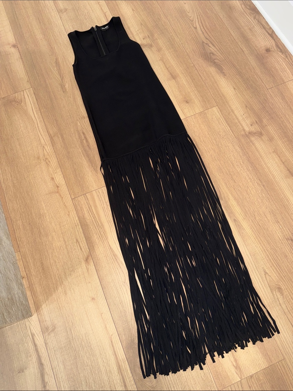 Black Fringe Maxi dress - Women